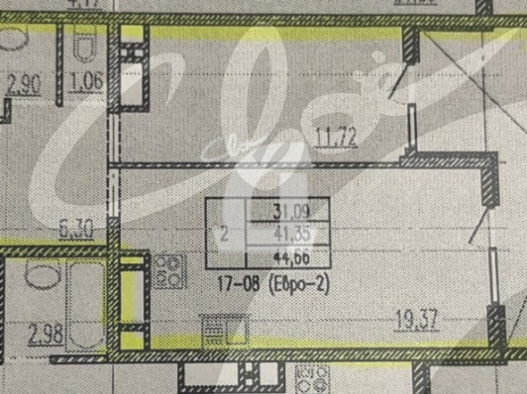 1-комнатная квартира (44.7 кв.м.)