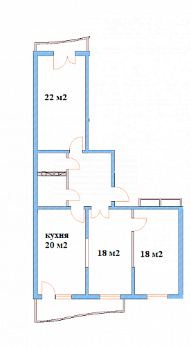 3-комнатная квартира (98 кв.м.)