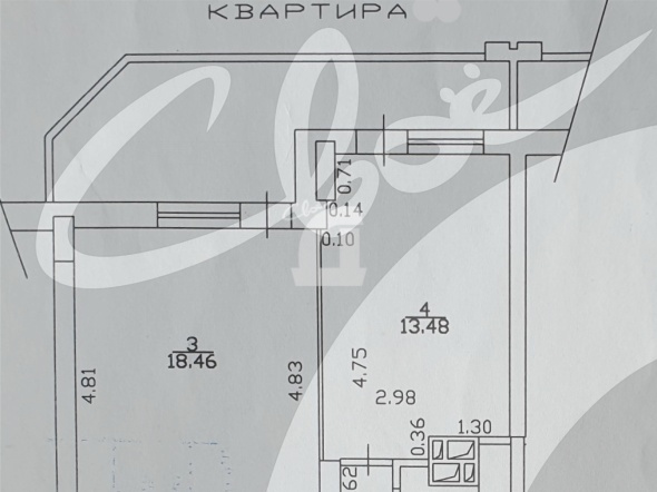 1-комнатная квартира (50 кв.м.)