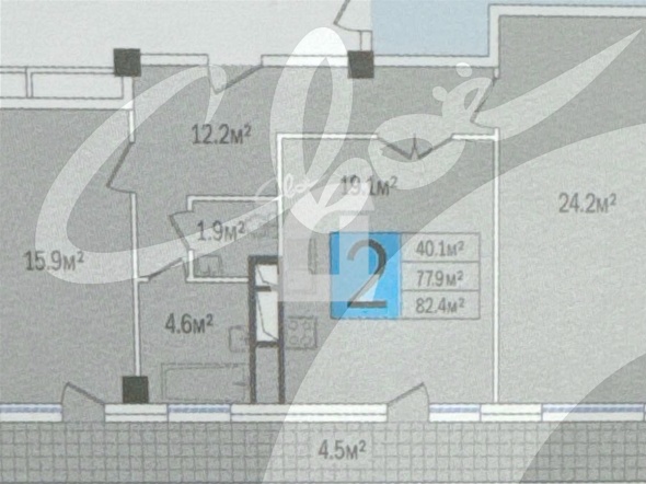 2-комнатная квартира (82.4 кв.м.)