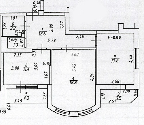 2-комнатная квартира (69 кв.м.)