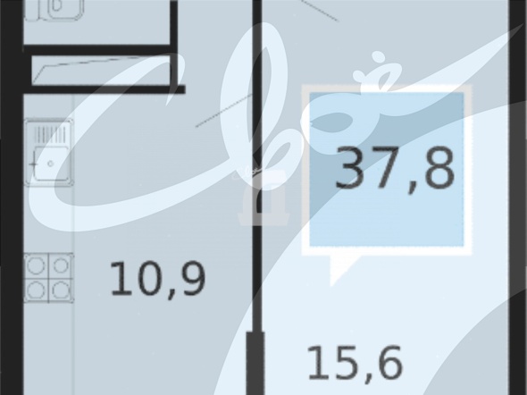 1-комнатная квартира (37 кв.м.)