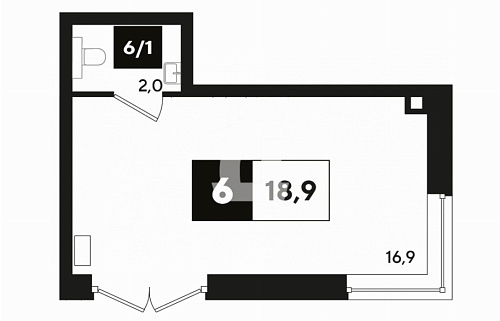  (18.9 кв.м.)