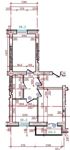 2-комнатная квартира (51 кв.м.)