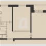 2-комнатная квартира (43.1 кв.м.)