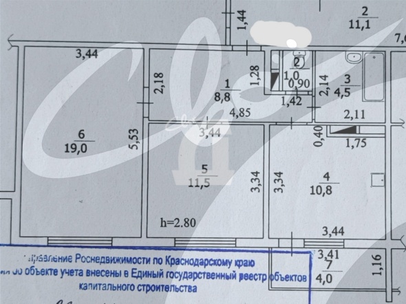 2-комнатная квартира (58 кв.м.)