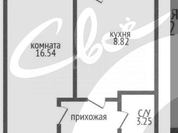 1-комнатная квартира (33 кв.м.)